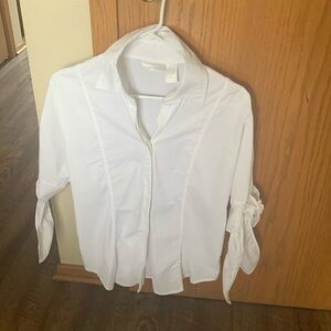 Soft Surroundings Blouse. Medium.  Classic white